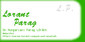 lorant parag business card